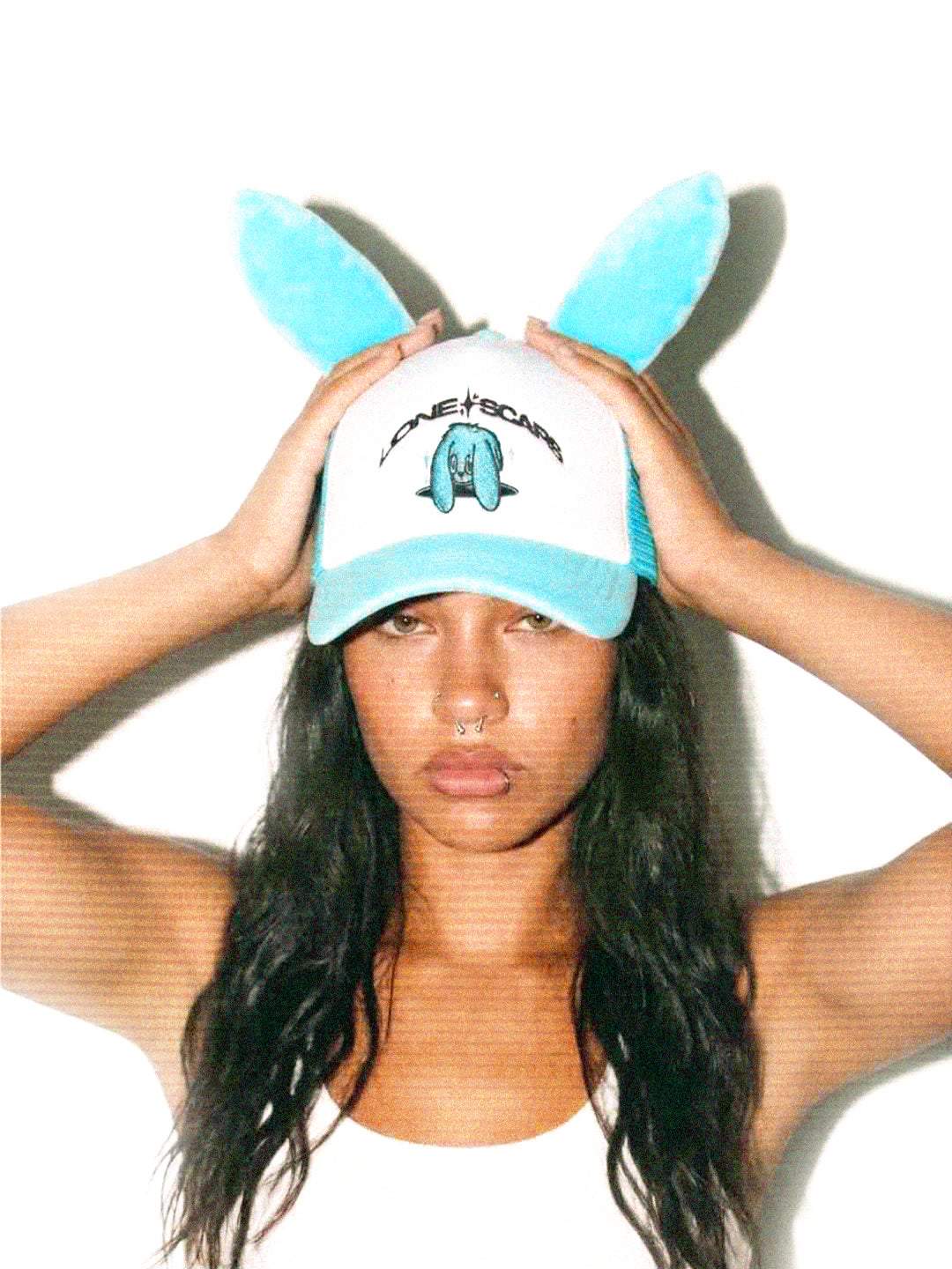 Blue Bunny Trucker Hat